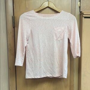 Coral Striped Top